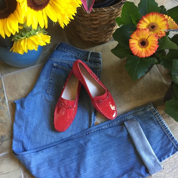 Talbots Red Patent Driving Moccasin - NEW - Picture 7 of 14